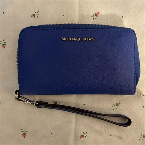 michael kors royal blue clutch purse|Michael Kors evening clutch.